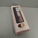 HotFox Wireless Keyboard and Mouse Combo, Full-Size Retro Typewriter Keyboard with Round Keycaps, Ergonomic Design for Windows PC, Home and Office Use -Red