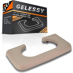 Center Console Cup Holder Compatible with Ford F250 F350 F450 Super Duty 1999-2010 Center Console Cup Holder Armrest Pad, Cupholder Armrest Cover Trim Center Console Accessories (Beige)
