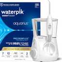 Waterpik Aquarius Water Flosser For Teeth Cleaning, Gums, Braces, Dental Care, Electric Power With 10 Settings, 7 Tips For Multiple Users And Needs, ADA Accepted, White WP-660