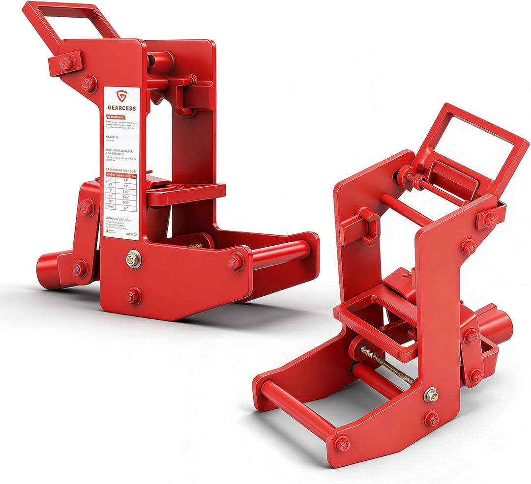 2 Pack Wall Jack, 1000 lbs Heavy Duty Wall Jacks for Framing, fit for 1-1/2 3-1/2 in Wood Pole and 1 in OD Steel Pipe, Malleable Casting Iron Wall Jack for Lifting Wall Beams