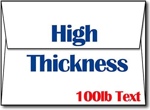 Ultra Thick White A7 Envelopes - Sturdy, Durable, Heavyweight Envelopes for Invitations & Greeting Cards (100 Envelopes)
