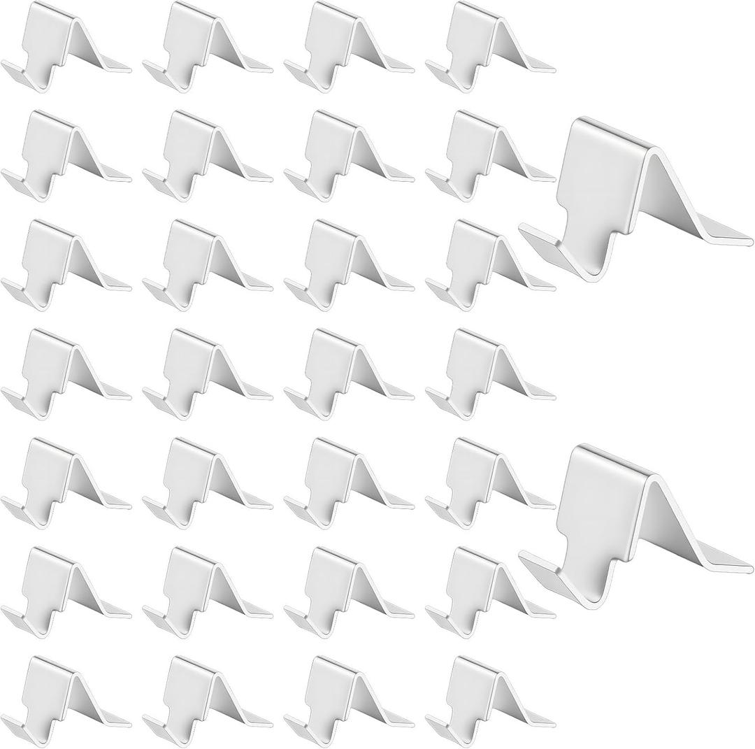 30 PCS Adjustable Cabinet Shelf Clips Stainless Steel Metal Shelf Clips Metal Bracket Clip Heavy Duty Wire Shelfs Clip Replacement Adjustable Shelving Brackets Pins for Kitchen Cabinet Sheving