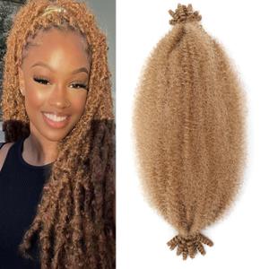 Springy Afro Twist Hair 14inch Marley Twist Braiding Hair 8 Packs Pre Separated Wrapping Hair for Soft Locs Kinky Twist Crochet Hair for Women (27#, 14Inch (Pack of 8)