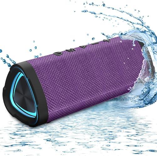 Vanzon Bluetooth Speakers V40 Portable Wireless Speaker V5.0 with 24W Loud Stereo Sound, TWS, 24H Playtime & IPX7 Waterproof, Suitable for Travel, Home&Outdoors,Hij-Purple