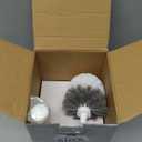 MR.SIGA Toilet Bowl Brush and Holder, Premium Quality, with Solid Handle and Durable Bristles for Bathroom Cleaning, White, 1 Pack (One Size)