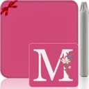Mahjong Mat | Neoprene Anti-Slip Noise Reduction, Simple Design & Embroidery | 32.4x32.4 Inch Pink | Perfect for Mahjong, Board Games & Tile Games | Elegant Gift(Custom M Letter)