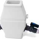 Rain Barrel Diverter, RainWater Collection System Fits for 2x3 or 3x4 Inch Downspout Diverter Colander, Tintsabo Upgrade Rain Barrel Diverter Kit with Filtration and PVC Spigot, White