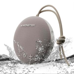 Monster Bluetooth Speaker, IPX8 Shower Speaker Waterproof, Bluetooth 5.4 with Loud HD Sound and Robust Bass, Extra Long Playtime Punchy, for Home, Beaches Portable Wireless Outdoor Speakers (Gray)