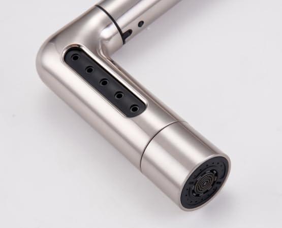 Charmingwater Touchless Kitchen Faucet Pull Down Sprayer Head Replacement, Brushed Nickel