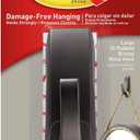Command Large Modern Reflections Metal Hook, Holds up to 5 lb, Oil Rubbed Bronze, 1 Wall Hook with 2 Strips, Damage-Free Hanging Hooks for Hanging Decorations in Living Spaces