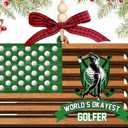 2 x HEXMOZ Golf Christmas Ornaments 2025 - Christmas Golf Gifts for Men - Golfing Gifts for Golfers, Players, Fans - Cool Sports Present Ideas, Holiday Tree Decorations - Xmas Ornaments