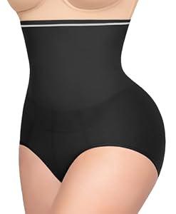 SHAPELLX Shapewear Tummy Control Underwear for Women High Waisted Body Shaper Panties Compression Briefs BLACK, XXL