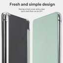 CoBak Case for Kindle Paperwhite 12th Gen 2024 (7") & Kindle Colorsoft Signature Edition (7") - New PU Leather Cover and Clear Soft Silicone Back Cover with Auto Sleep Wake Feature (Sage Green)