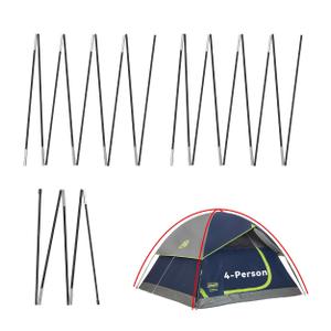 Upgraded 3 PCS Replacement Tent Poles for Coleman 4 Person Sundome Camping Tent, Camping Tent Accessories for Coleman Camping Tent, Pre-Assembled Fiberglass Replacement Pole Set