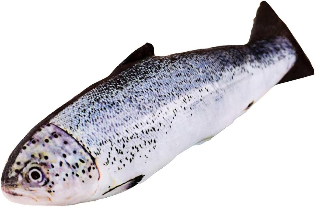 23" Fish Stuffed Animal Pillow Simulation Salmon Stuffed Plush Toy Gift for Kids