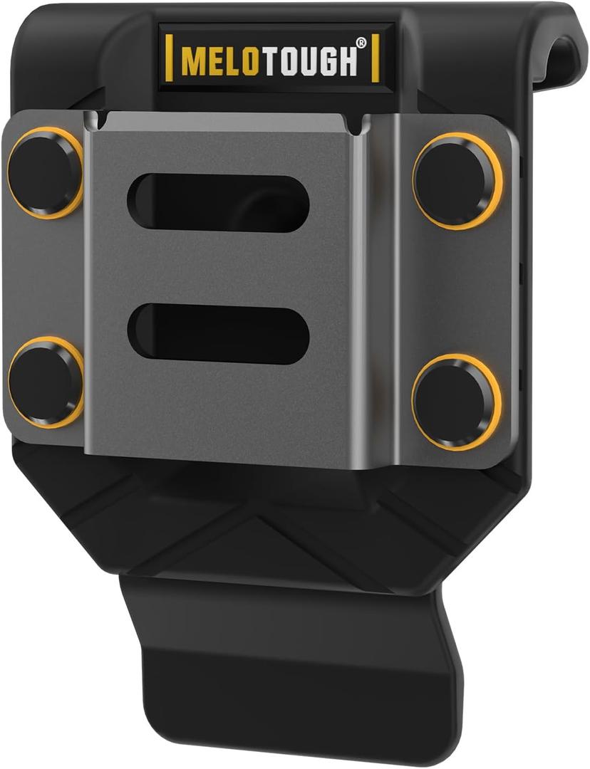 MELOTOUGH Drill Holder for Tool Belt,Drill Holster,Tape Measure Holder - Fits Up to 2.7" Belt(Black)
