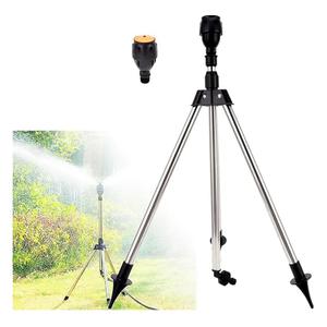 2023 New Rotating Tripod Sprinkler W/Tripod Rotation Water Spray, 360 Degree Automatic Rotating Sprinkler, Telescoping Tripod Automatic Rotating Sprinkler for Large Area Yard Garden Lawn (A Set)