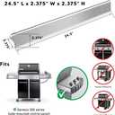 Uniflasy 7540 Flavorizer Bars 16 GA for Weber Genesis 300 Series E310 E320 S310 S320 EP/CEP 310 & 320 24.5 Inch Cas Grill (with Side Control Panel), Stainless Steel Heat Plates for Weber 7539