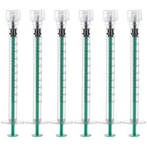 1ml Syringe without Needle Luer Lock Syringes with Cap, Sterile, 10 Pack