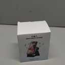 Wireless Induction Speaker 5-in-1 Bluetooth Speaker with Phone Holder, Surround Sound, 3500mAh, 8 RGB Ambient Lights, 360° Adjustable Stand, Holder for iPhone/Android/iPad Gifts for Men Women (Black)