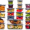 Rubbermaid Brilliance BPA Free 44-Piece Food Storage Containers Set Airtight Leak-Proof with Lids for Meal Prep Lunch and Leftovers