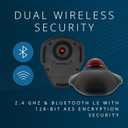 Kensington Orbit Wireless Trackball with Scroll Ring - Black-Red (K70990WW),
