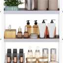 Bathroom Counter Organizer, Bathroom Countertop Organizer, Counter Shelf, Countertop Storage, Organization and Storage, Makeup Shelf, Sink Caddy(Grey 3 Tier)