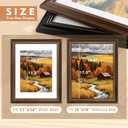 Golden State Art 14x18 Picture Frame Brown Gold Trim Fits 11x14 In Photos, 14x18-1 Pack