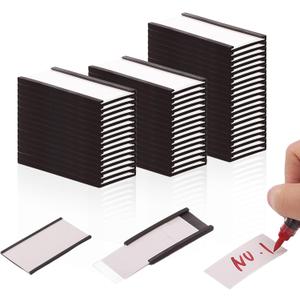 Magnetic Labels,1x2 Inch C-Shape Magnetic Tool Box Labels,50pack Magnetic Label,Magnetic Label Holder for Filing Cabinets,Shelves,and Storage Lockers