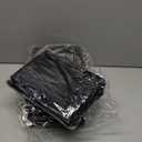 Wenqik 120 Pcs Wedding Folding Hand Fans Bulk Silk Fabric Chinese Handheld Foldable Clack Fans with Plastic Ribs for Party, Wedding Gifts, Line Dancing, Home Decorative (Black)