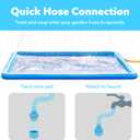SLOOSH 72" Non-Slip Splash Pad Sprinkler - Summer Water Toys Sprinkler Mat for Kids Toddlers Dogs, Outdoor Backyard Pool Party Decor Outside Water Games Fountain Wading Baby Pool Boys Girls Gifts (6ft, Blue)