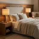 16.5" Gold Table Lamps Set of 2 with Linen Shades, Modern Bedside Lamps for Living Room, Bedroom, Nightstand, Buffet and Entryway(Bulb NOT Included)