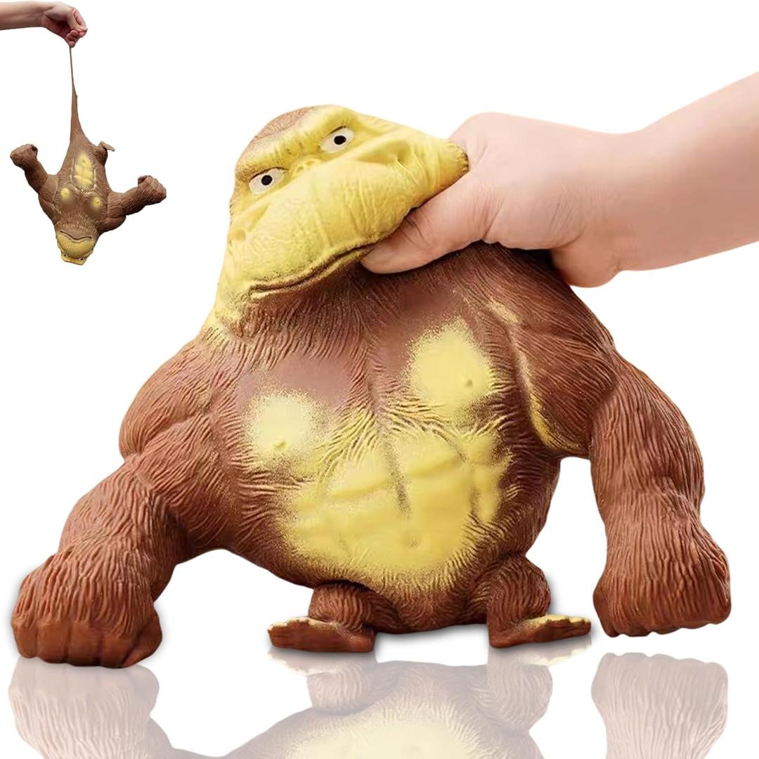 Squishy Monkey Toy,Stretch Stress Gorilla Toy,Soft Latex Monkeys Soft Squeeze Doll Toys for Relief,Stretchable Toy,Novelty Birthday Gifts for Kids Boys Girls