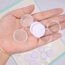 100pcs Discbound Notebook Discs DIY Planner Accessories fits for Tul,Levenger,Arc,Happy Planner,Talia(Super Clear White Clear Mixed,1.26 inch/32mm)