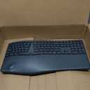 Ergonomic Wireless Keyboard with Wrist Rest, 2.4G Full Size Split Ergo Keyboard with Wave Keys, Comfortable Natural Typing for Windows Computer Desktop Laptop