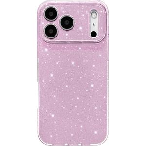 Hython Case for iPhone 17 Pro Case Glitter Cute Sparkly Shiny Bling Sparkle Phone Cases 6.3", Thin Slim Fit Soft TPU Bumper Shockproof Rubber Protective Cover for Women Girls Girly, Lavender Purple