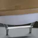 32" Outdoor Bar Height Table, Indoor Outdoor Plastic Bar Height Table for Patio, Backyard, Dining Room, Parties, Weddings, Granite White