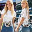HULISEN Clear Sling Bag for Stadium Events, Clear Purse for Women, Stadium Approved Crossbody Handbag for Concerts Sports Fan