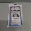 DAUPIN for Galaxy S25 Case Clear with 360 Rotation Metal Ring Holder Stand, Support Magnetic Car Phone Mount Soft TPU Bumper PC Hard Protective Phone Case for Samsung S25 5G (Purple Blue)