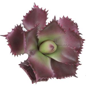 Duovlo Artificial Succulent Plant 7.08 Inch Faux Succulents Agave potatorum Flower Arrangement Craft Wall DIY Materials Pack of 2 (Dark Purple)