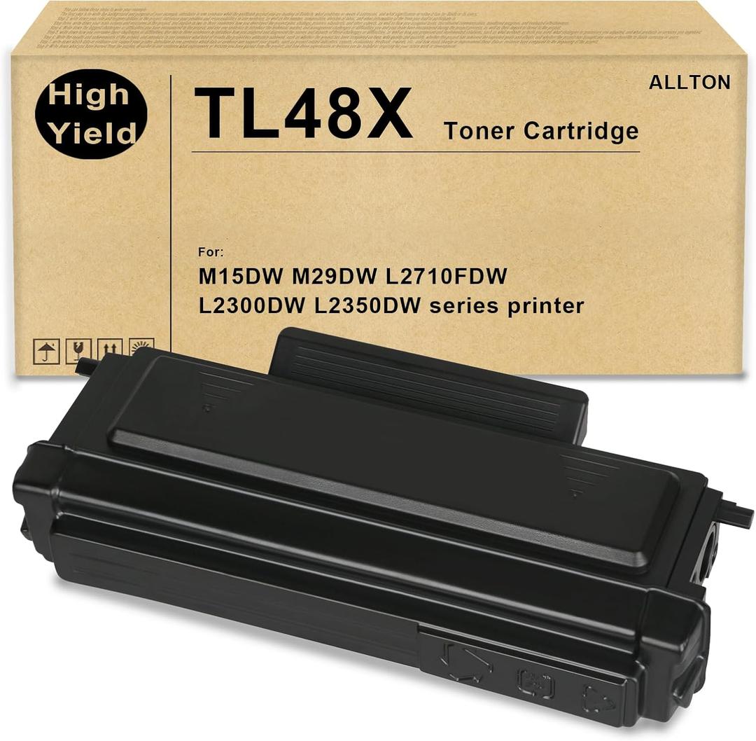 TL48X TL-48X Black Toner Cartridge 1-Pack TL48 TL48X TL-48 TL-48X Toner Cartridge Replacement for Pantum M29DW M15DW L2710FDW L2300DW L2350DW Series Printer(1-Pack)