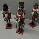 Suzile 4PCS 12 inch Christmas Nutcrackers Ornaments Set Nutcracker Figures Holiday Party Tabletop Christmas Decor Nutcracker Soldier Figure Decoration Crafts Art for Christmas Decor