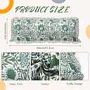 Green Cotton Print Ruffle Pillow Case 14 x 36 Inches Floral Pillow Cover for Bedroom Decoration Couch Sofa