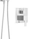 Delta Modern Square Shower System Faucet Set, Chrome 6.5-inch Shower Head and Handle Set, Valve Trim Kit, Chrome T342703 (Valve Not Included)