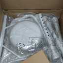 3-in-1 Bedside Commode Chair for Seniors, 400 lbs Heavy Duty Iron Commode Toilet with Padded Seat & Arms, Portable Toilet for Seniors & Adults, Height Adjustable, Bucket, Splash Guard