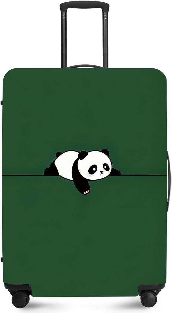 ANNA QUEEN Panda Travel Luggage Cover- Cartoon Cute Stretchable Airplane Suitcase Protector Sleeve,Universal Washable Fit for 20-22 Inch Checked Baggage,Water Resistant Durable Luggage Protector