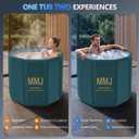 Portable Bathtub for Adults, Foldable Bathtub （31.5"L x 26.6"）Without Installation with Bottom Cotton Clip, Cold Plunge Tub Suitable for Bathing, Space-Saving, Green