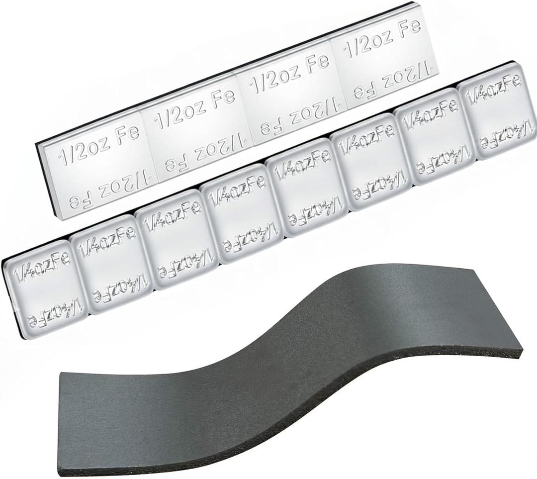 pinedash pro Pinewood Car Derby Weights Kit - 7OZ Total - 3OZ Stick-on Flexible Weight & 4OZ 12 Pieces 2 Sizes Pinewood Car Weights, 4 pcs of 1/2 OZ, 8 pcs of 1/4 OZ - No Drilling, Increase Speed