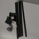 Curtain Rods No Drilling for Windows 48 to 84-90, 5/8 Inch Black Renter Friendly Adjustable Curtain Rod with 3M Adhesive Brackets