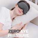 MZOO Luxury Sleep Mask for Back, Side Sleeper, Complete Light Blocking Sleeping Eye Mask Night Blindfold, 3D Zero Pressure & Spacious for Lash Extensions, Breathable Soft Eye Cover Flight Nap Travel